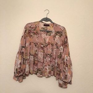 Boho Floral Flowy Blouse